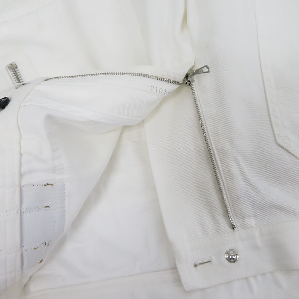 実際に弊社で買取させて頂いた【未使用】DRIES VAN NOTEN/ドリスヴァンノッテン ワッペン 9 ホワイトリブパンツ/46の画像 2枚目