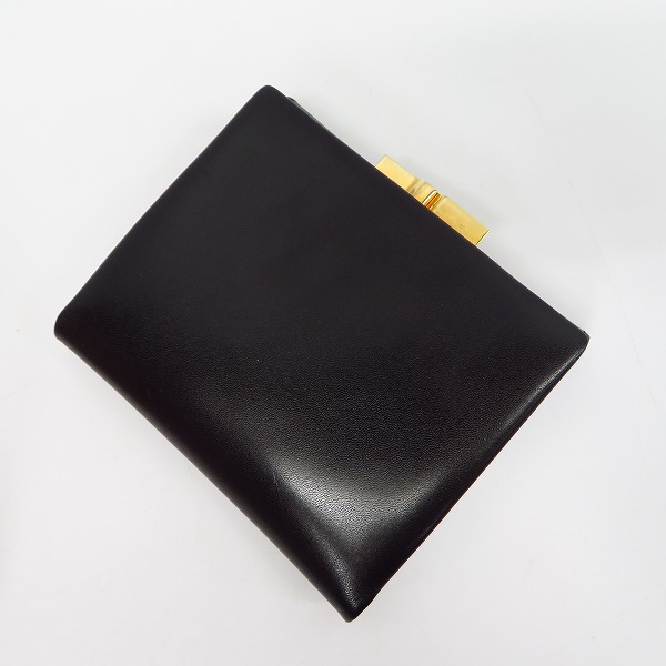 実際に弊社で買取させて頂いたGIVENCHY/ジバンシィ がま口 ロゴ型押しレザー 三つ折り財布の画像 1枚目