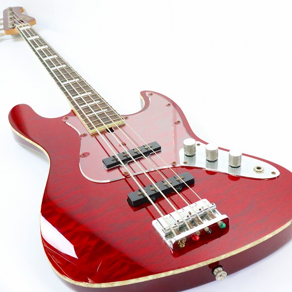 実際に弊社で買取させて頂いた★Bacchus/バッカス B-CUSTOM RBY ジャズベースタイプ エレキベース 動作確認済み