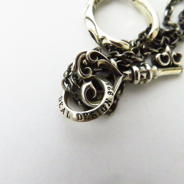 実際に弊社で買取させて頂いたDEAL DESIGN/ディールデザイン ホースシューネックレス セレクトキー ハートペンダント SV925の画像 4枚目