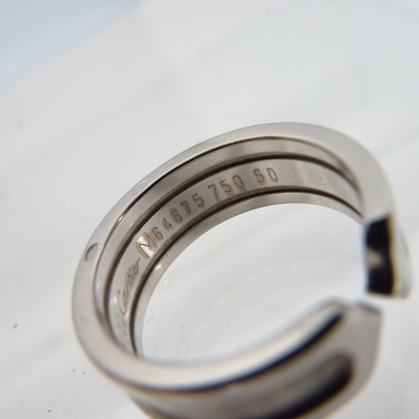 実際に弊社で買取させて頂いたCARTIER/カルティエ K18WG/750 C2 リング/指輪 size:50/10.5号の画像 5枚目