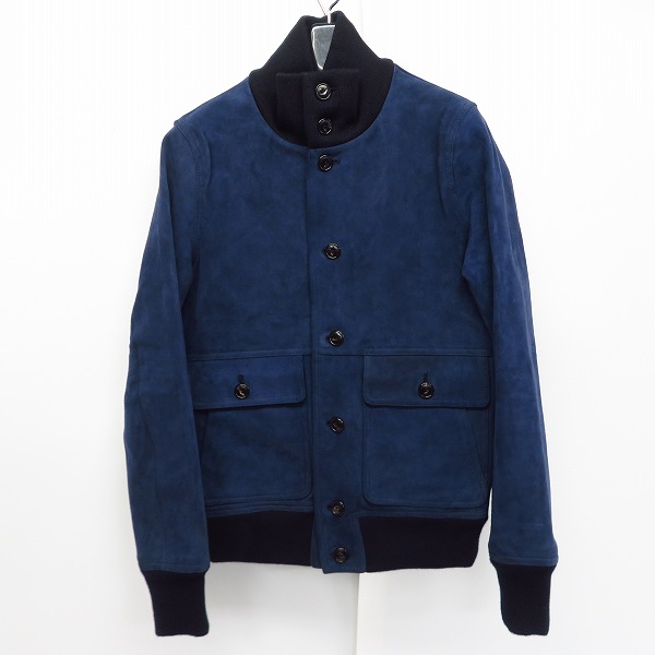 実際に弊社で買取させて頂いたACANTHUS/アカンサス 山羊スウェードレザージャケット/ネイビー/L1305/M
