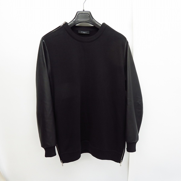 実際に弊社で買取させて頂いたGIVENCHY/ジバンシイ ラムレザー サイドジップスウェット/14F 7200 653/XS
