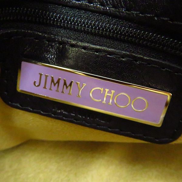 実際に弊社で買取させて頂いたJIMMY CHOO/ジミーチュウ ロゴプレート レザーハンドバッグ の画像 4枚目