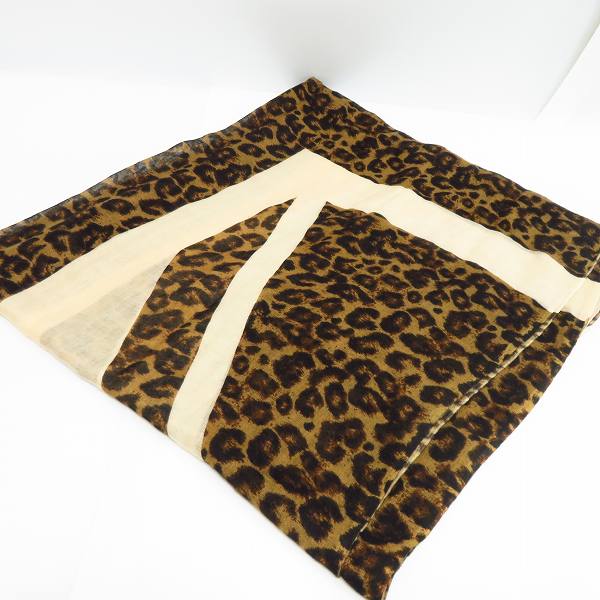 実際に弊社で買取させて頂いたUNIFORM EXPERIMENT/ユニフォームエクスペリメント レオパード カシミヤ ストール UE-123085