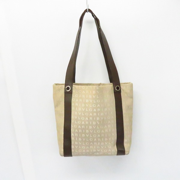 実際に弊社で買取させて頂いたBVLGARI/ブルガリ ロゴマニア トートバッグ キャンバス×レザー の画像 1枚目