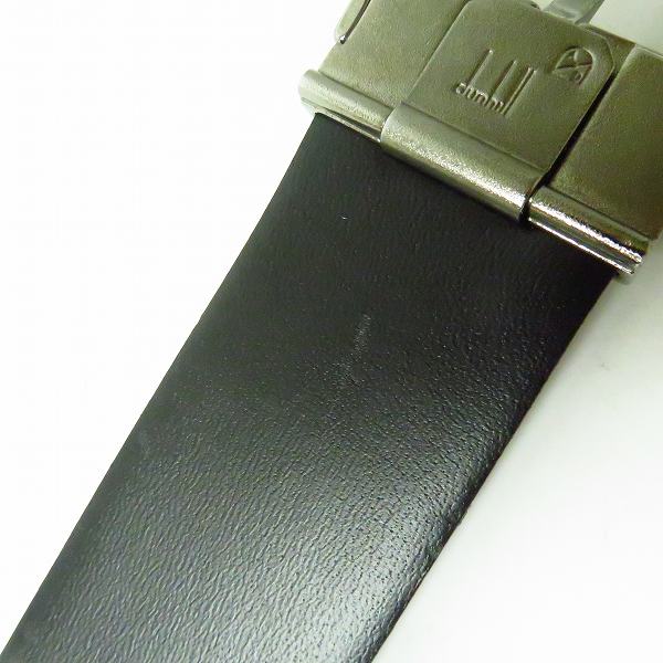 実際に弊社で買取させて頂いたdunhill/ダンヒル レザー ベルト バックル ブラック/シルバーの画像 3枚目