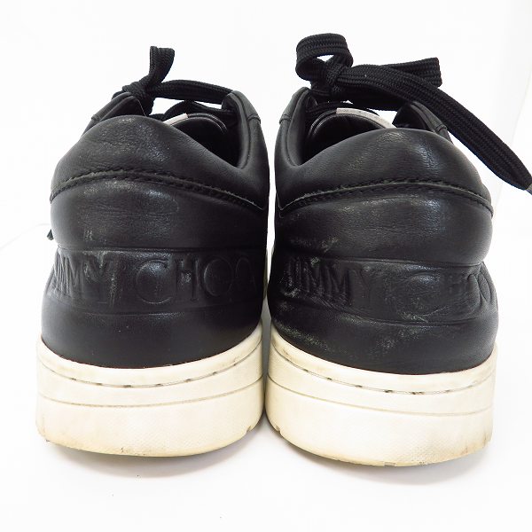 実際に弊社で買取させて頂いたJIMMY CHOO/ジミーチュウ レザーローカットスニーカー ブラック/40の画像 1枚目