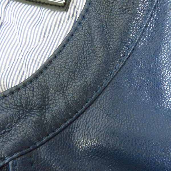 実際に弊社で買取させて頂いた417 by EDIFICE/エディフィス ゴートスキン シングルライダースジャケット Lの画像 5枚目