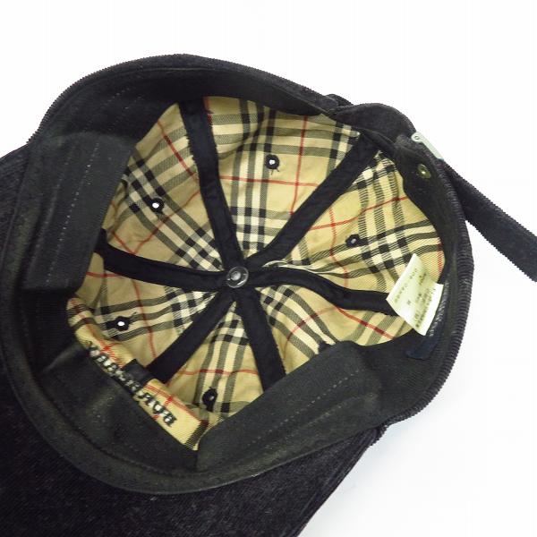 実際に弊社で買取させて頂いたBURBERRY LONDON/バーバリー ロゴ 刺繍  コーデュロイ キャップの画像 4枚目