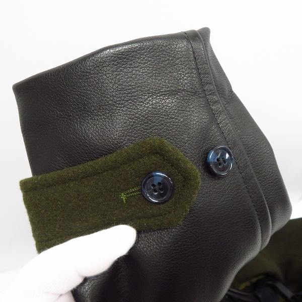 実際に弊社で買取させて頂いたMARC BY MARC JACOBS/マークバイマークジェイコブス 袖レザーダッフルコート M4001659/Ｓの画像 4枚目