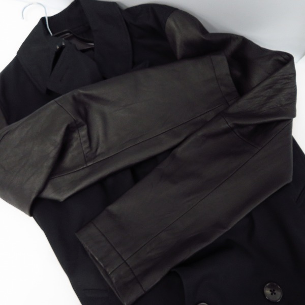 実際に弊社で買取させて頂いたUNIFORM EXPERIMENT/ユニフォームエクスペリメント レザー切替 トレンチコート UE-134015/2の画像 4枚目