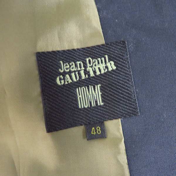 実際に弊社で買取させて頂いたJEAN PAUL GAULTIER HOMME/ジャンポールゴルチェオム センタージップ ロング レイン コート 48の画像 2枚目