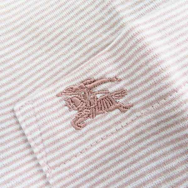 実際に弊社で買取させて頂いたBURBERRY LONDON/バーバリーロンドン ロゴ刺繍 ボーダーポロシャツ LLの画像 6枚目