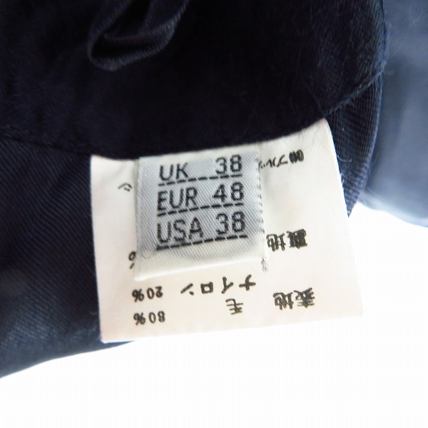 実際に弊社で買取させて頂いたBrooks Brothers/ブルックス ブラザーズ ウールコート ネイビー/UK38の画像 3枚目