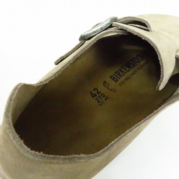 実際に弊社で買取させて頂いた【未使用】BIRKENSTOCK/ビルケンシュトック LONDON BS TAUPE ロンドン スウェード/27.0 の画像 4枚目