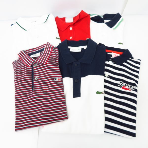 実際に弊社で買取させて頂いたLACOSTE/ラコステ ワンポイントロゴ ポロシャツ 半袖/トップス カットソー 6点セット XS/1/2/40