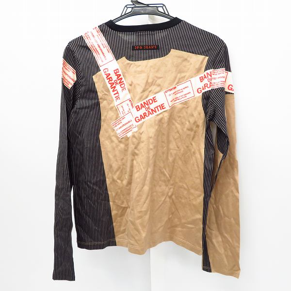 実際に弊社で買取させて頂いたJPG/ジャンポールゴルチェ テーピングプリント/ボーダー 長袖 Tシャツ/カットソー 48の画像 1枚目