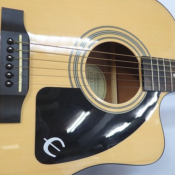 実際に弊社で買取させて頂いた★Epiphone/エピフォン AJ-100CE/N エレアコ/アコースティックギター/アコギ ソフトケース付の画像 6枚目