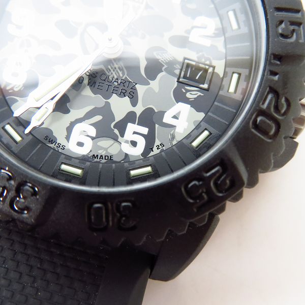 実際に弊社で買取させて頂いたA BATHING APE×Stussy×Luminox/アベイシングエイプ×ステューシー×ルミノックス コラボ 腕時計【動作未確認】の画像 5枚目