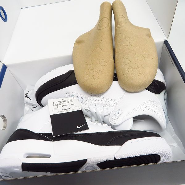実際に弊社で買取させて頂いた【未使用】NIKE×FRAGMENT DESIGN/ナイキ×フラグメント AIR JORDAN 3 RETRO WHITE/BLACK-WHITE/DA3595-100/26.0の画像 6枚目