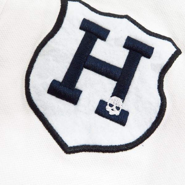 実際に弊社で買取させて頂いたHYDROGEN/ハイドロゲン スカルロゴワッペン 半袖ポロシャツ Mの画像 4枚目