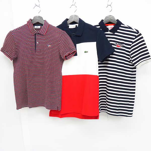 実際に弊社で買取させて頂いたLACOSTE/ラコステ ワンポイントロゴ ポロシャツ 半袖/トップス カットソー 6点セット XS/1/2/40の画像 2枚目