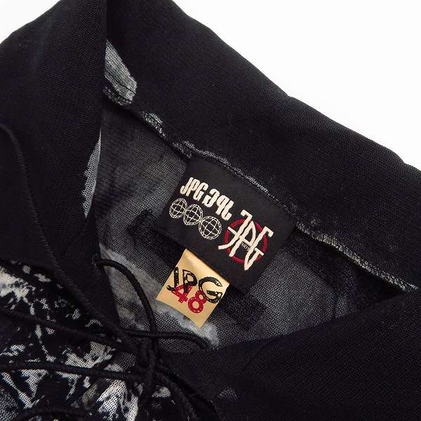 実際に弊社で買取させて頂いたJPG/ジャンポールゴルチェ パワーネット フェイスプリント レースアップシャツ 48の画像 2枚目