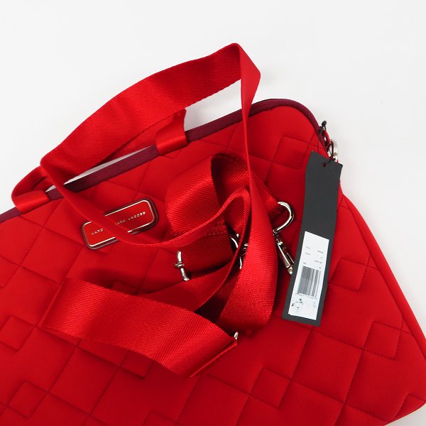 実際に弊社で買取させて頂いた【未使用】MARC BY MARC JACOBS/マークバイマークジェイコブス 2WAY PCケース/ブリーフケース レッド M0005244の画像 6枚目