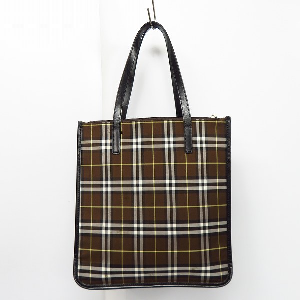 実際に弊社で買取させて頂いたBurberrys/バーバリーズ チェック柄 トートバッグの画像 1枚目