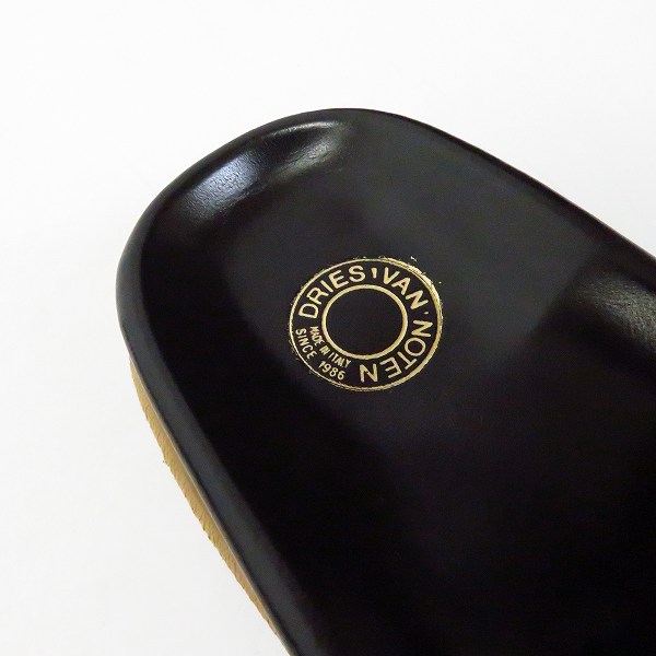 実際に弊社で買取させて頂いたDRIES VAN NOTEN/ドリスヴァンノッテン レザーサンダル MS25/862 QU111 BLACK900/41の画像 4枚目