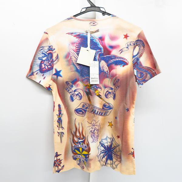 実際に弊社で買取させて頂いたJEAN PAUL GAULTIER monsieur/ジャンポールゴルチェ ムッシュ タトゥープリント 半袖 Tシャツ カットソー Sの画像 1枚目