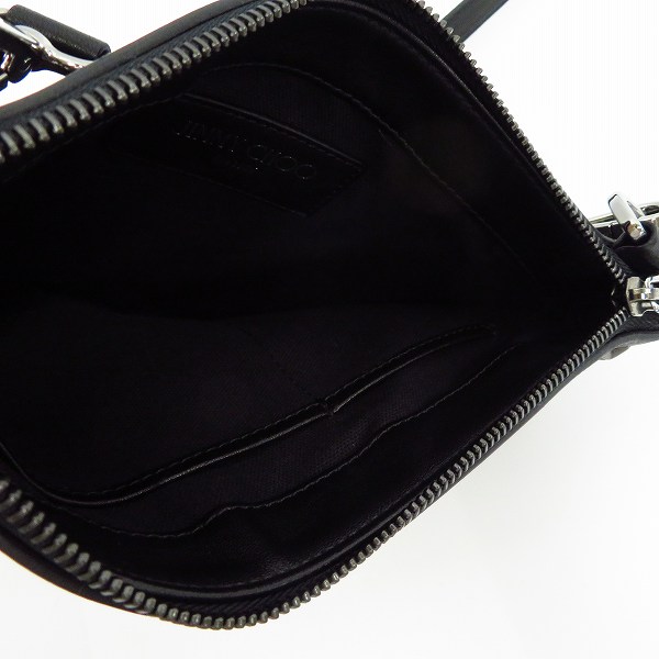実際に弊社で買取させて頂いたJIMMY CHOO/ジミーチュウ スタースタッズ レザー切り替え クラッチ/ショルダーバッグの画像 3枚目
