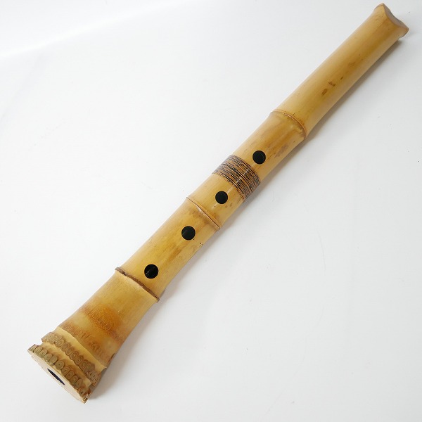 実際に弊社で買取させて頂いた【難あり】琴古流 尺八 竹翠 二つ印 和楽器 約44cm