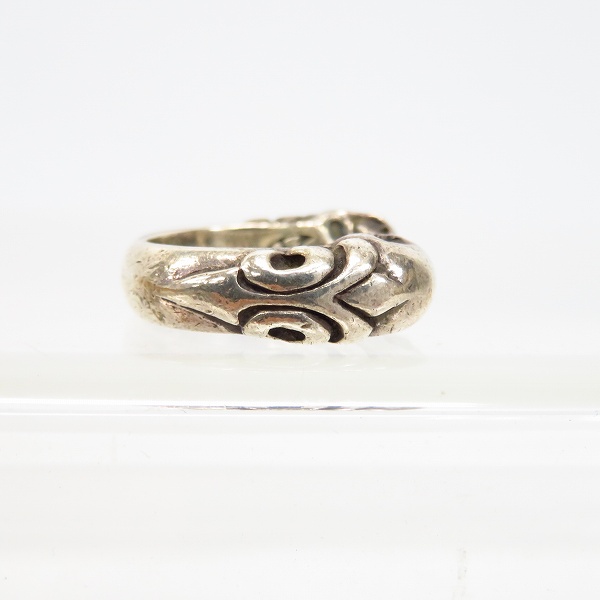 実際に弊社で買取させて頂いたCRAZY PIG/クレイジーピッグ TWO SKULL TUDOR RING/2スカルチューダーリング 11.5号の画像 3枚目