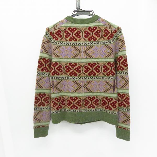 実際に弊社で買取させて頂いたBROOKS BROTHERS/ブルックスブラザーズ レディース 総柄 ニットカーディガン/Sの画像 1枚目