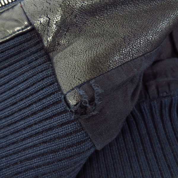 実際に弊社で買取させて頂いたEdition/エディション 製品染め ラムレザー シングルライダースジャケット 46の画像 6枚目