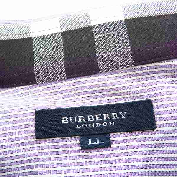 実際に弊社で買取させて頂いたBURBERRY LONDON/バーバリーロンドン ストライプ長袖シャツ LLの画像 2枚目