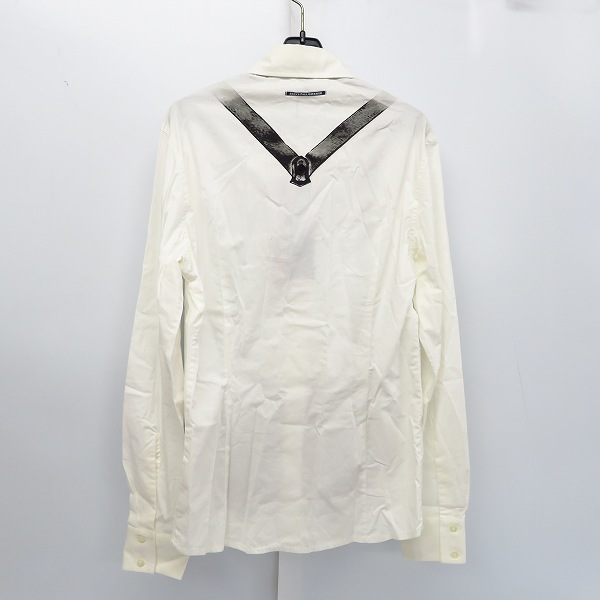 実際に弊社で買取させて頂いたJEAN PAUL GAULTIER/ジャンポールゴルチェ フロント/バック フェイクプリント 長袖 ブラウス Sの画像 1枚目