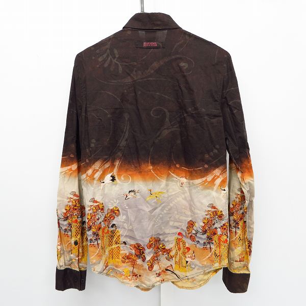 実際に弊社で買取させて頂いたJEAN PAUL GAULTIER/ジャンポールゴルチェ 鶴柄 長袖 シャツ 48の画像 1枚目