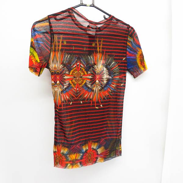 実際に弊社で買取させて頂いたJEAN PAUL GAULTIER SOLEIL/ジャンポールゴルチェ パワーネット ヘンリーネック プリント  Tシャツ カットソー Sの画像 1枚目