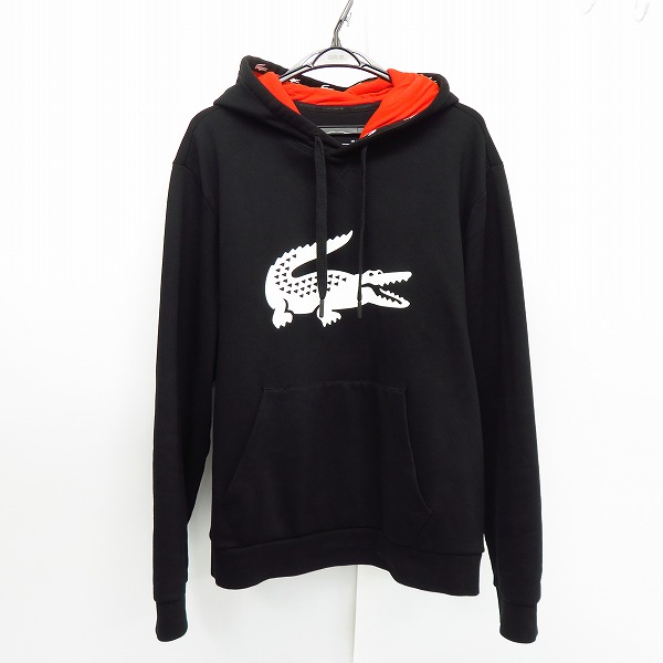 実際に弊社で買取させて頂いたLACOSTE/ラコステ BIGロゴ プルオーバーパーカー/フーディ XL