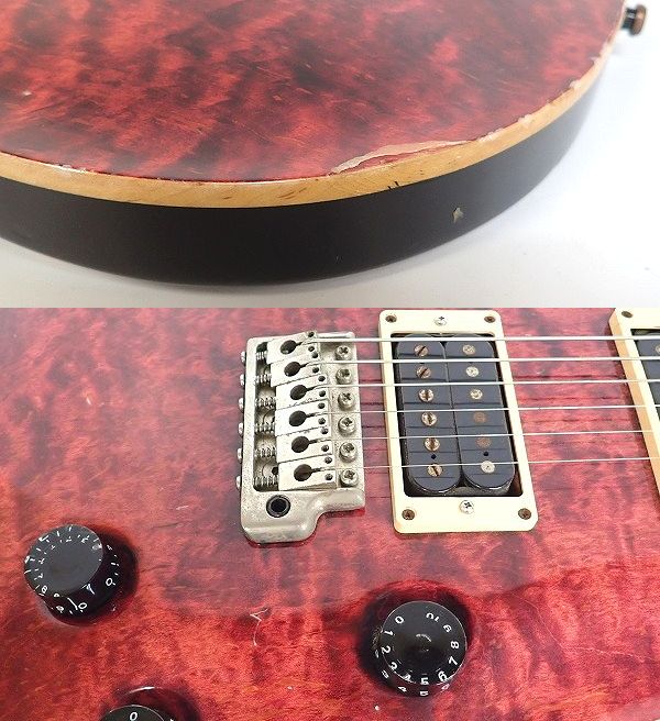 実際に弊社で買取させて頂いた★Paul Reed Smith/PRS/ポールリードスミス CE 24 Maple Raspberry ボルトオンネック ハードケース付きの画像 6枚目
