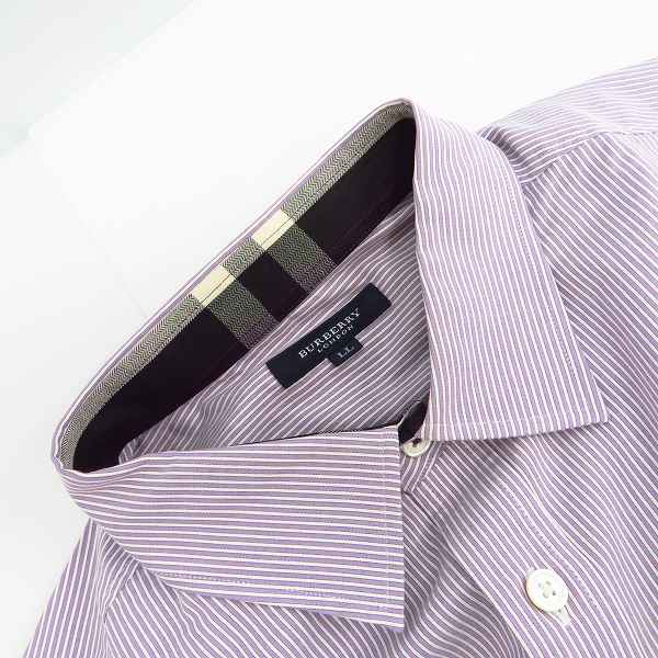 実際に弊社で買取させて頂いたBURBERRY LONDON/バーバリーロンドン ストライプ長袖シャツ LLの画像 4枚目