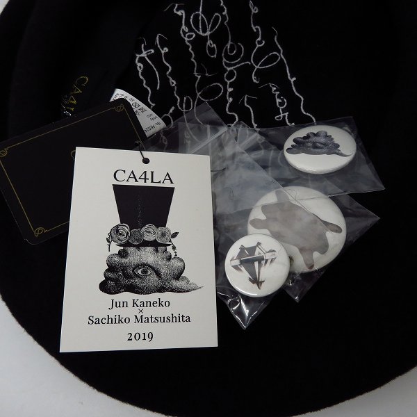 実際に弊社で買取させて頂いたCA4LA×SACHIKO MATSUSHITA&JUN KANEKO/カシラ×サチコマツシタ&ジュンカネコ ベレー帽/刺繍 ONE SIZEの画像 8枚目