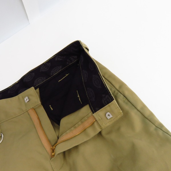 実際に弊社で買取させて頂いたDickies/ディッキーズ TCツイルスリムチノパンツ ベージュ系 1221727 size：30の画像 4枚目