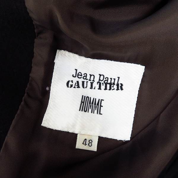 実際に弊社で買取させて頂いたJEAN PAUL GAULTIER HOMME/ジャンポールゴルチェオム ロング ライダース トレンチコート 48の画像 2枚目