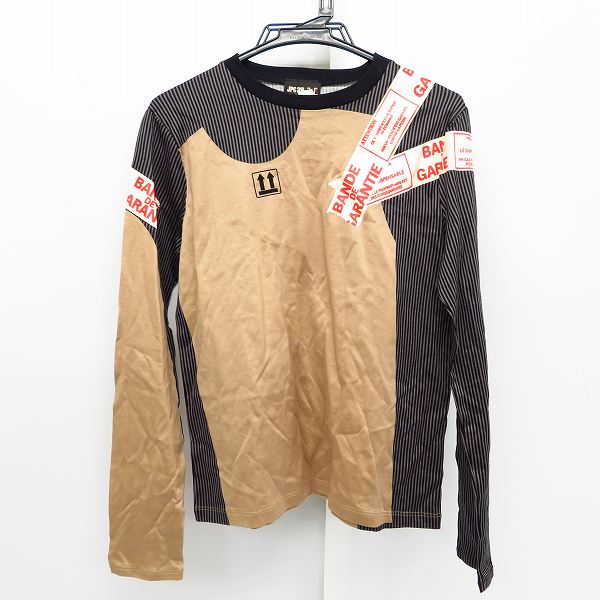 実際に弊社で買取させて頂いたJPG/ジャンポールゴルチェ テーピングプリント/ボーダー 長袖 Tシャツ/カットソー 48