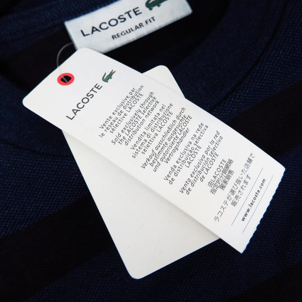 実際に弊社で買取させて頂いた【未使用】LACOSTE/ラコステ インディゴ ボーダー Tシャツ/TH811E/3の画像 5枚目