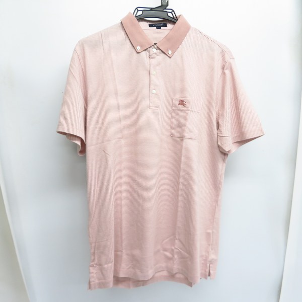 実際に弊社で買取させて頂いたBURBERRY LONDON/バーバリーロンドン ロゴ刺繍 ボーダーポロシャツ LL
